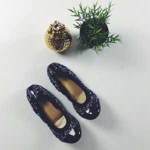 J.Crew Mila Patent Cap Toe Ballet Flats